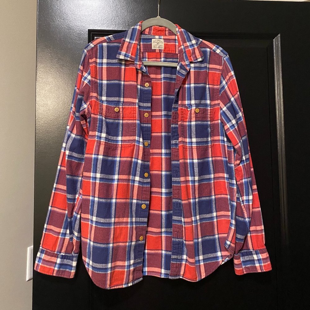 J Crew Flannel Slim Fit Men’s medium cotton